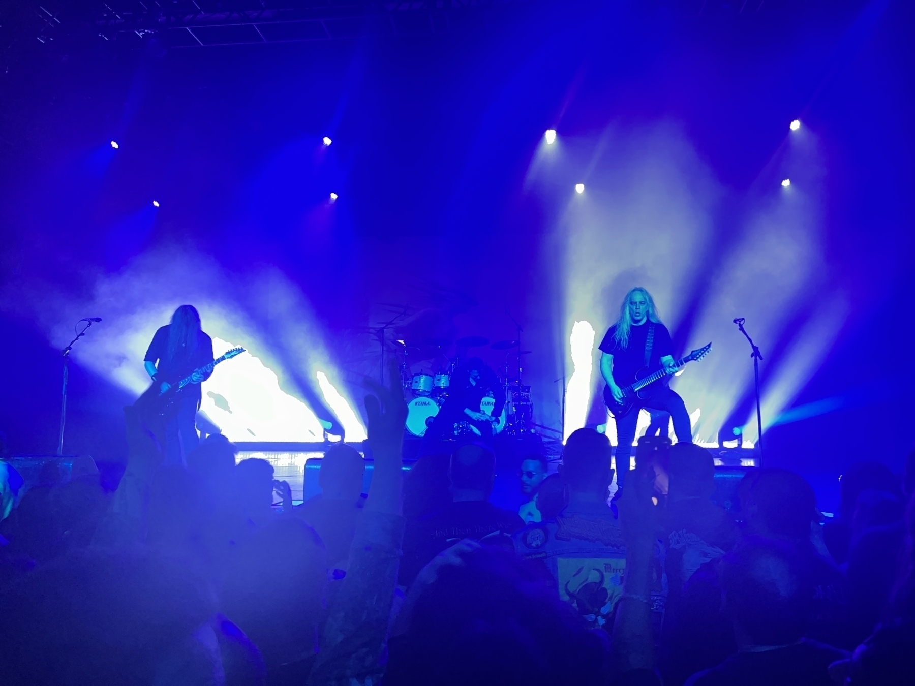 Blind guardian on stage in blue