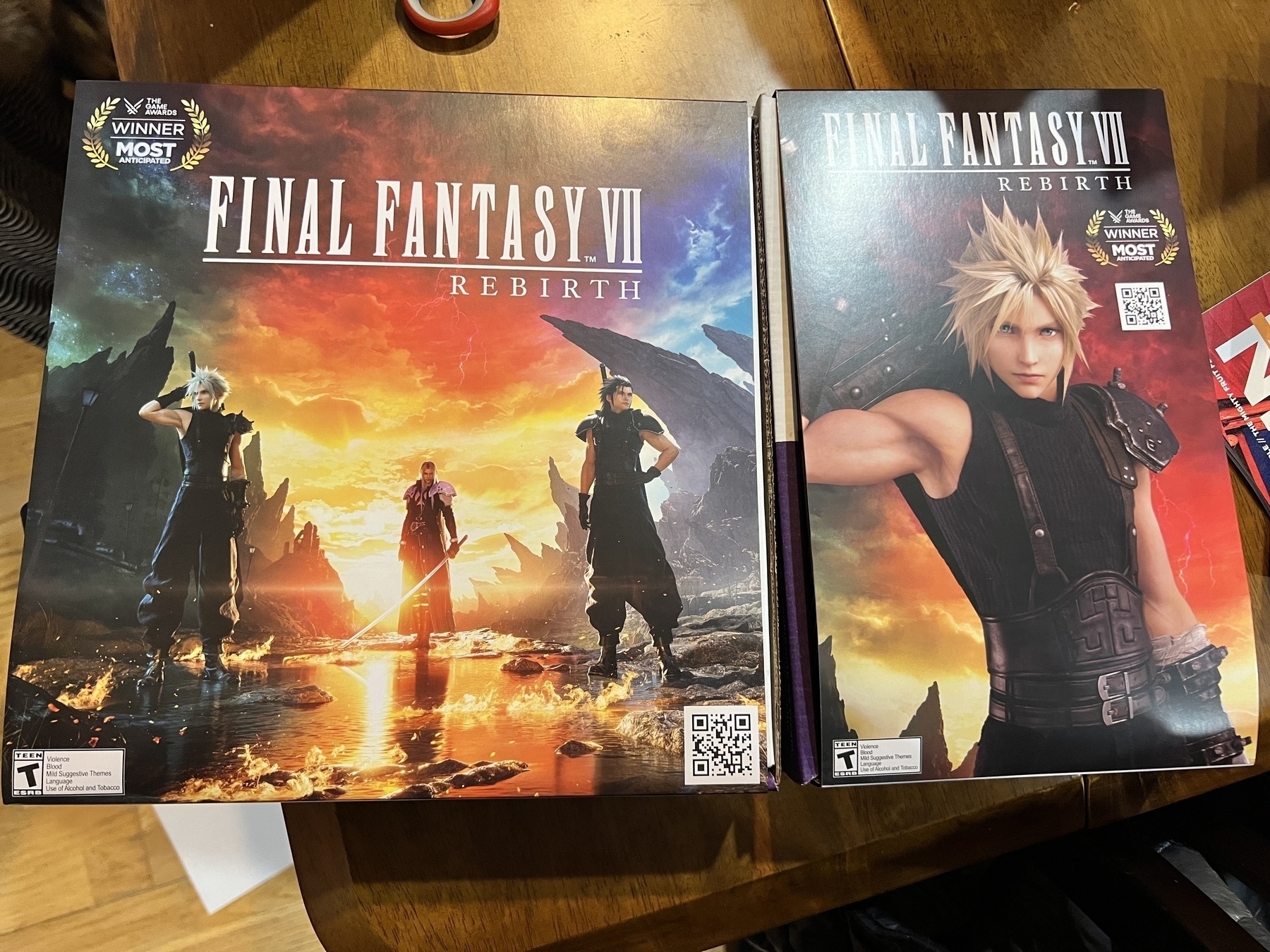 Final fantasy VII Rebirth Insomnia cookie boxes 