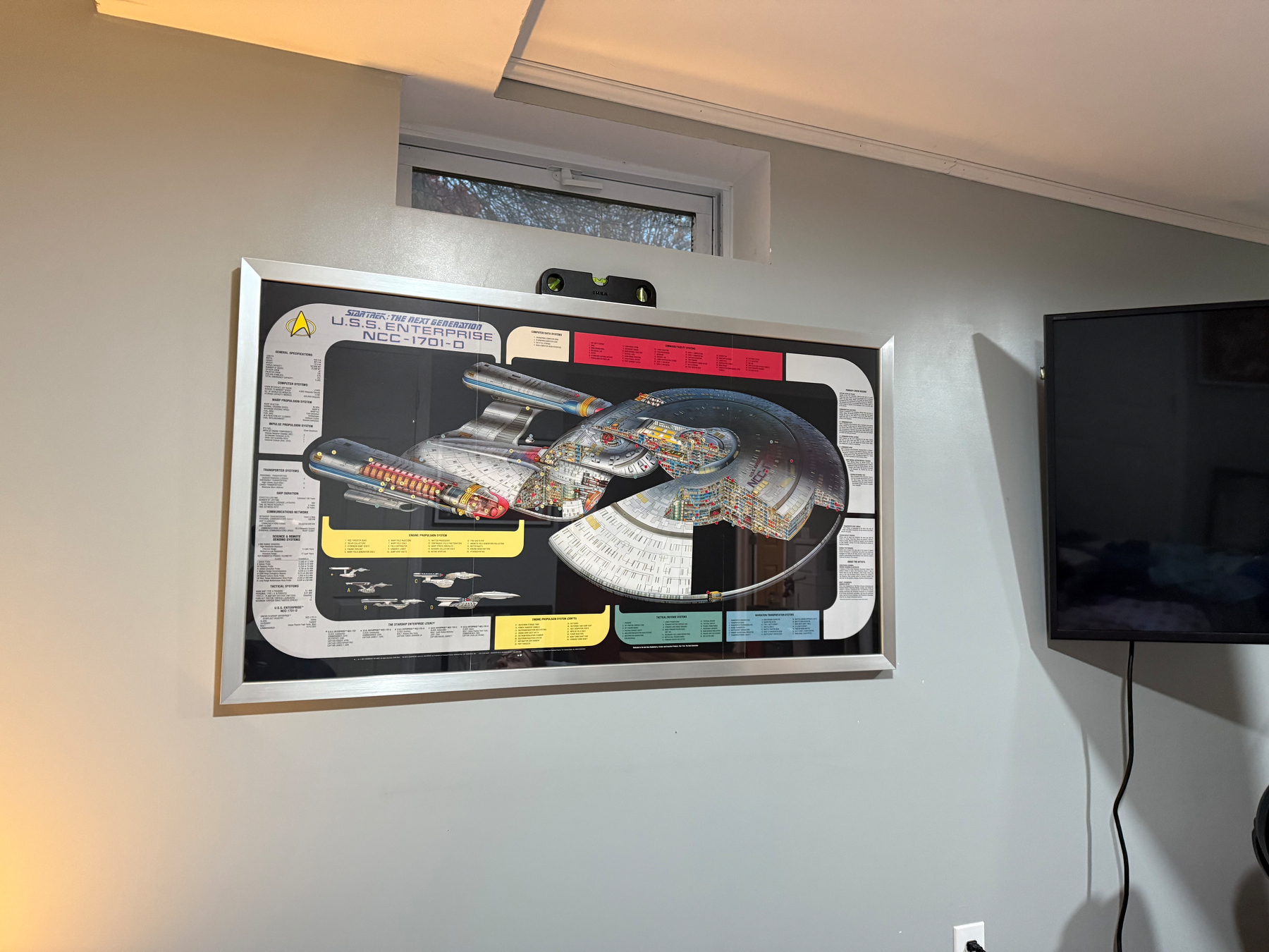 Enterprise cutaway poster framed 