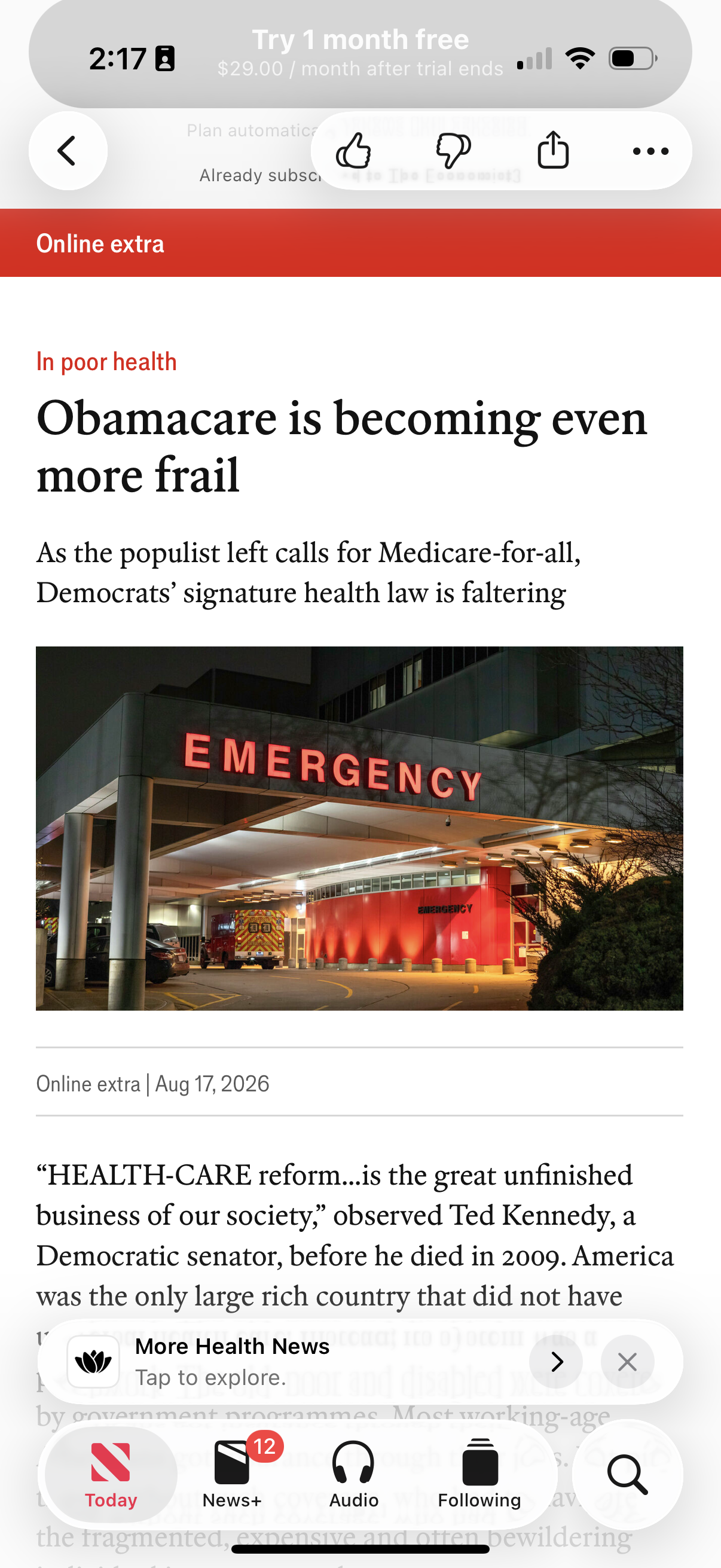 Obamacare is becoming even more frail 