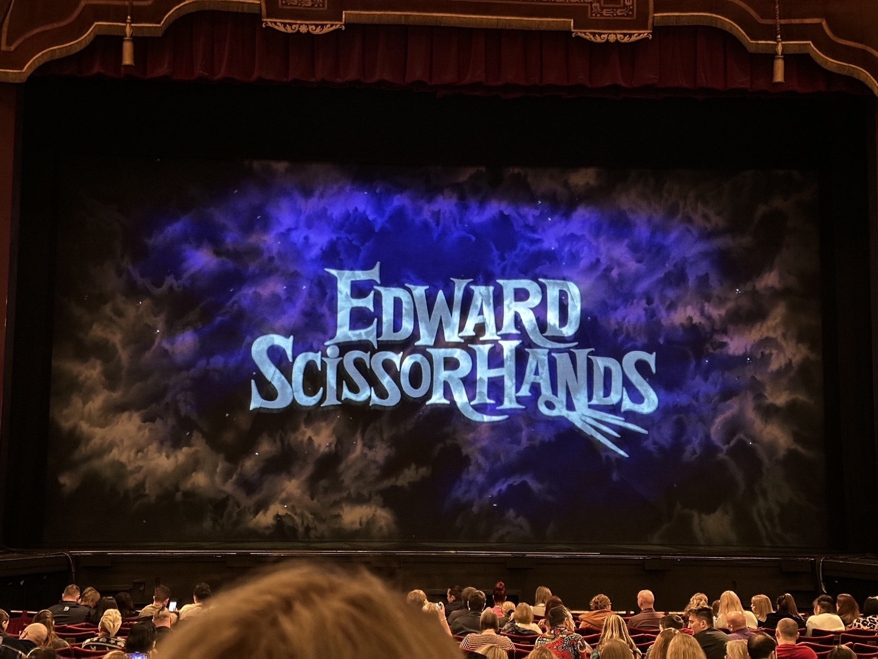 the stage for ‘Edward Scissorhands’