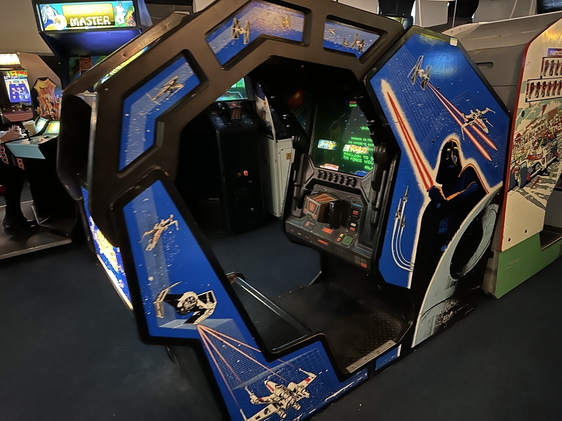 A 1980s Star Wars arcade cabinet.