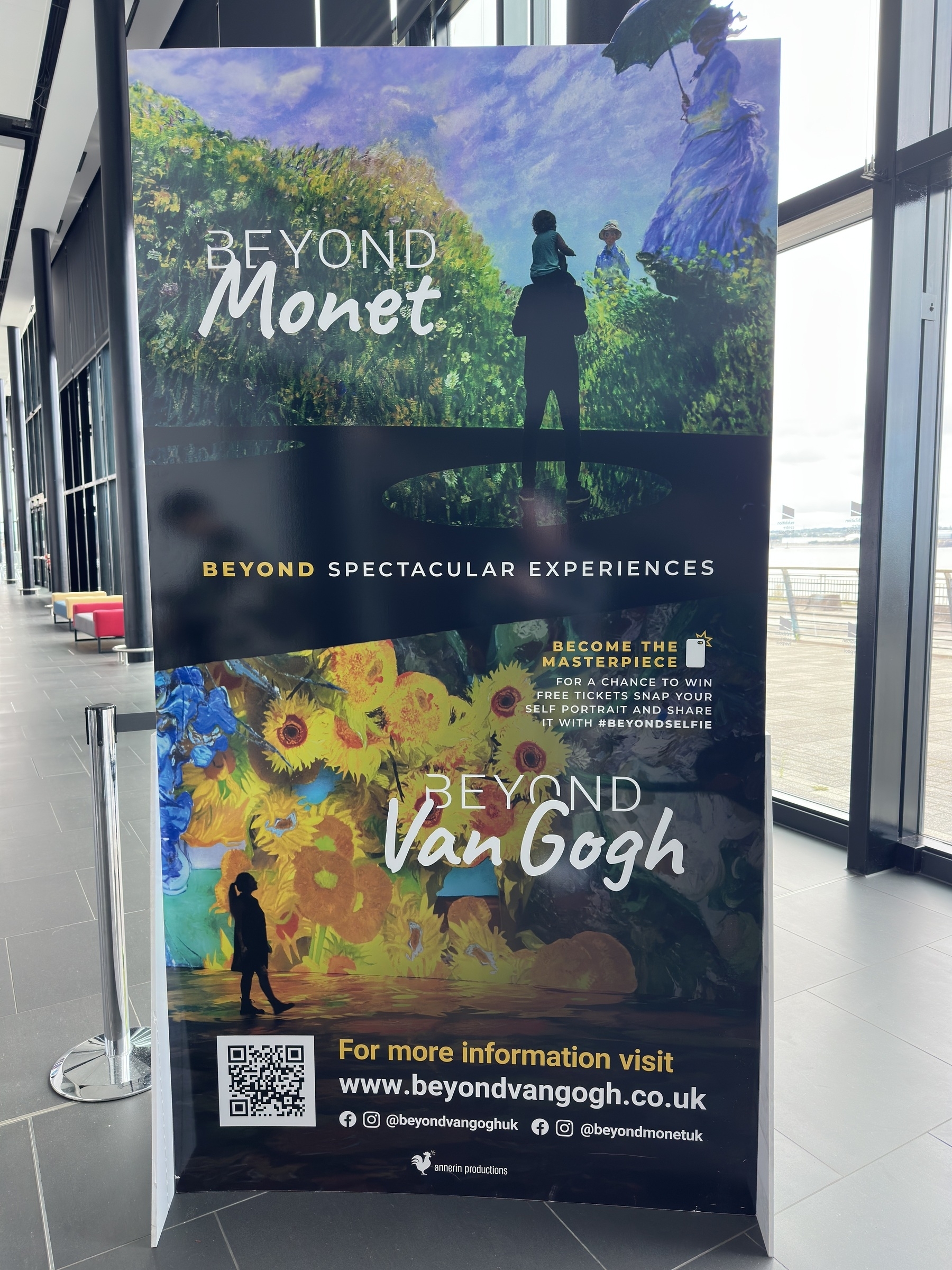 A poster adverting the Beyond Van Gogh and Beyond Monet experiences.