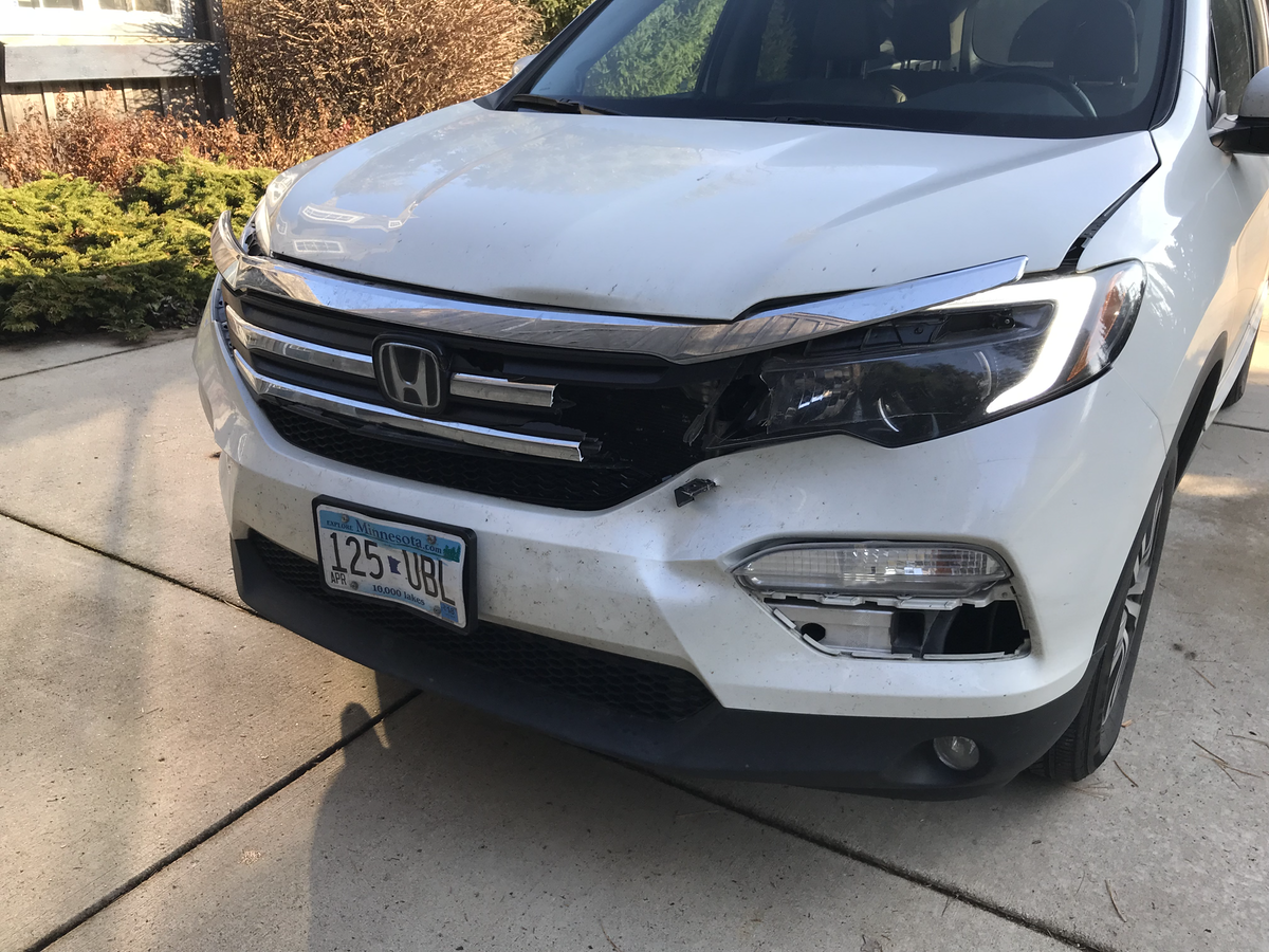 Honda Damage after DeerStrike