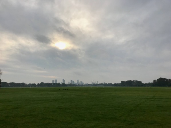 Hackney Marshes on a Monday morning in October