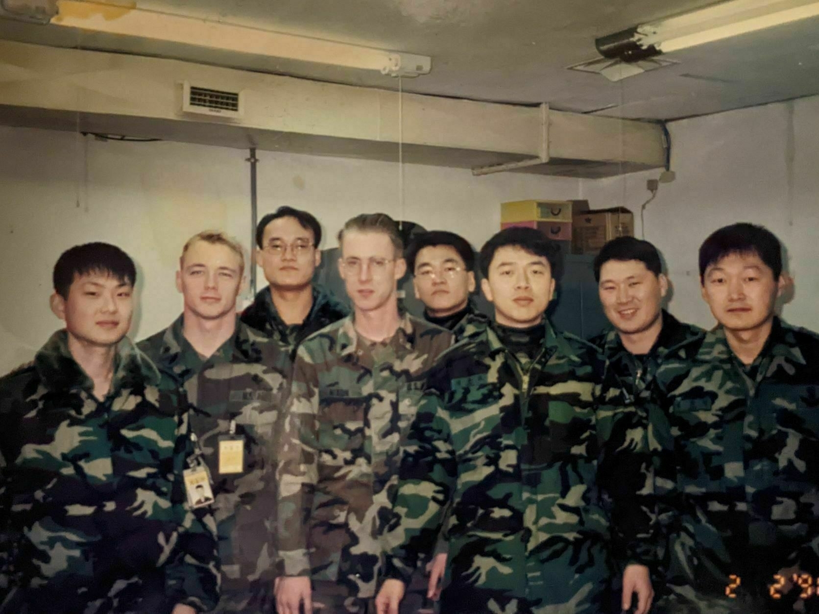 Eight soldiers, 6 Korean, 1 me, and 1 a random American