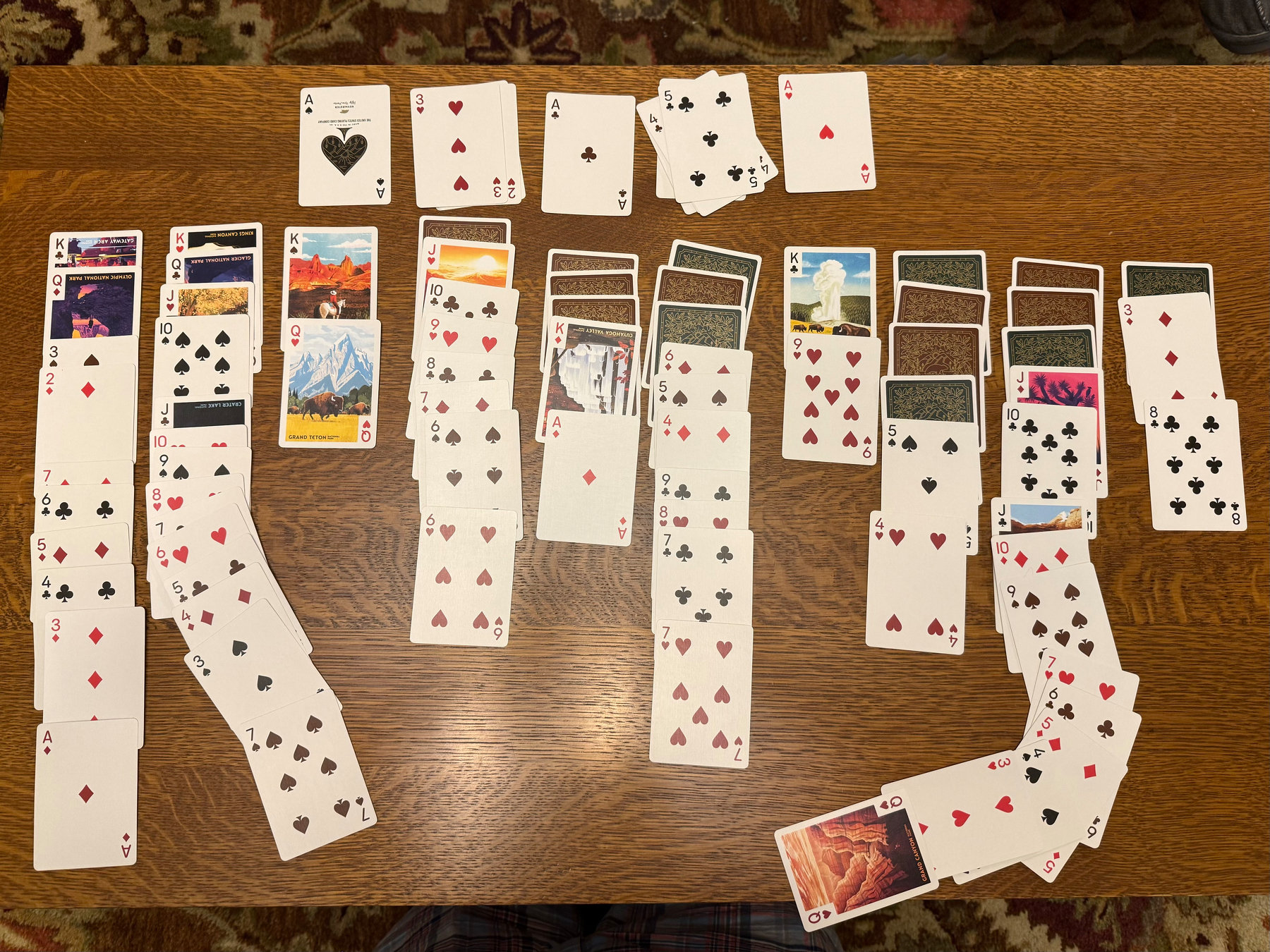 A game of Cisco solitaire in progress