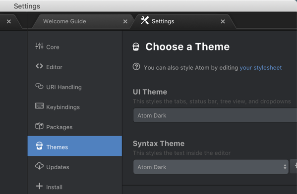 Atom themes. 