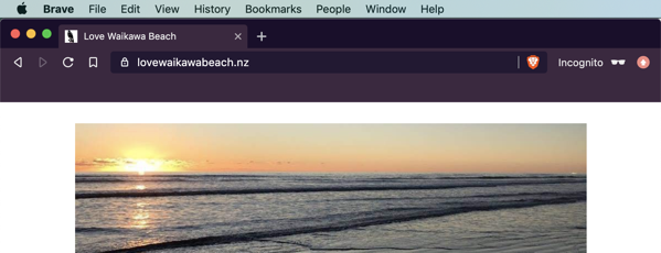 Love Waikawa Beach blog with banner, but notice the gap. 