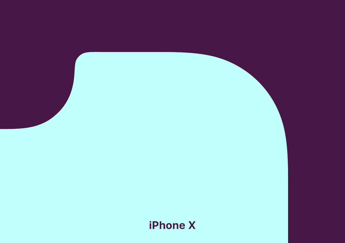 A GIF showing the difference between regular rounded rectangles and the iPhone X's shape.