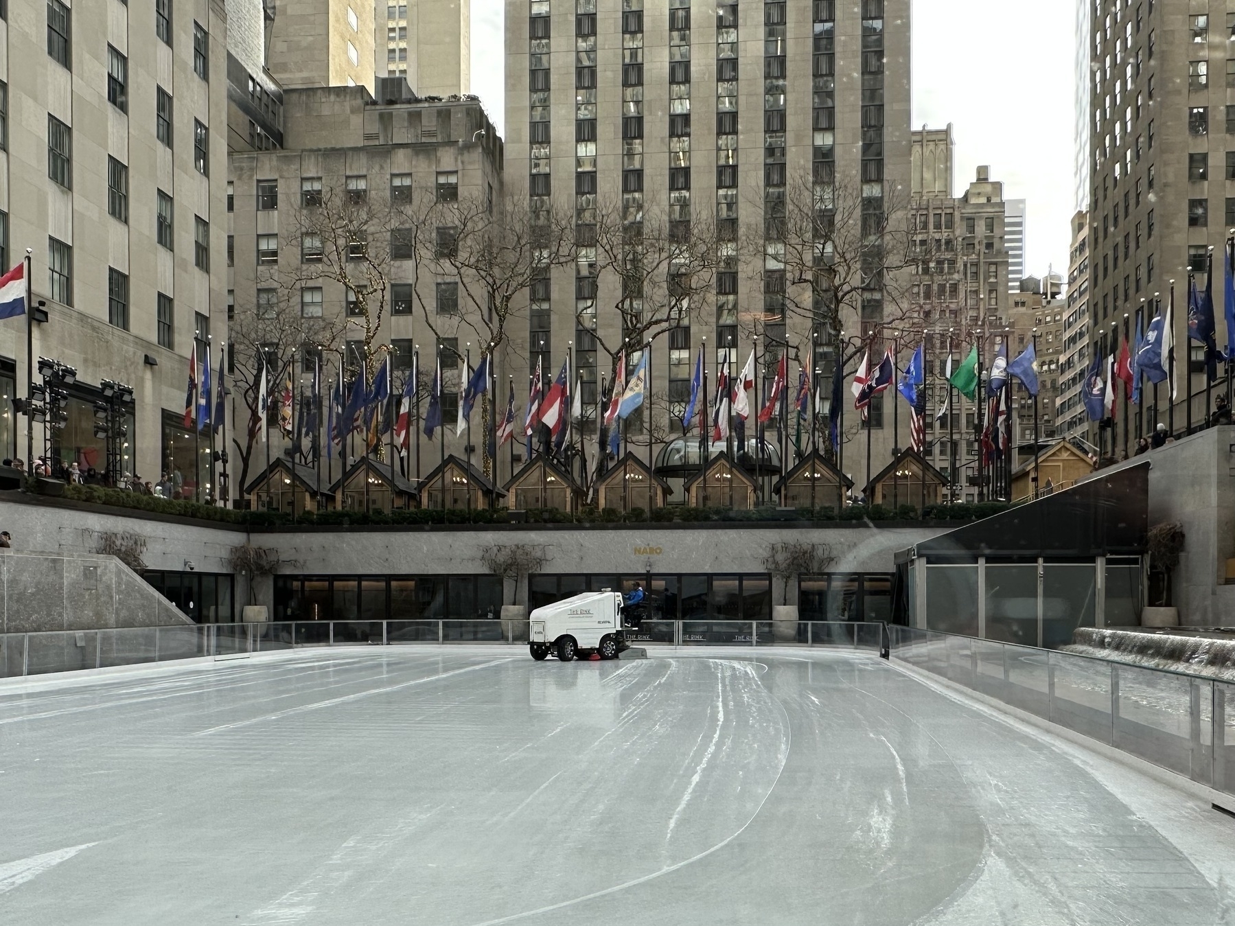 Zamboni at Rockefeller Center as a photo of solitude. 