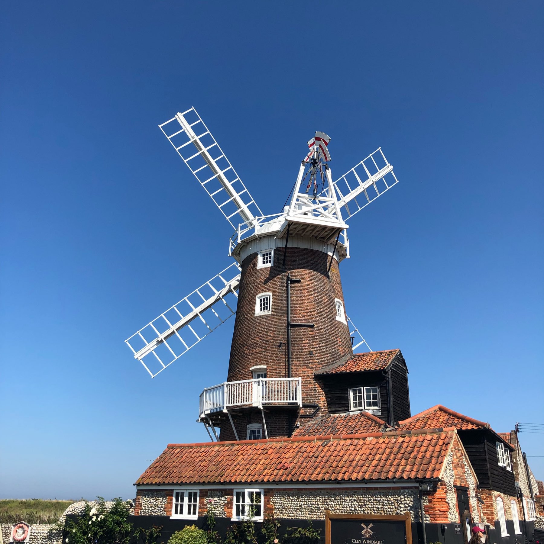 Picture of the back of a Windmill in Cley.