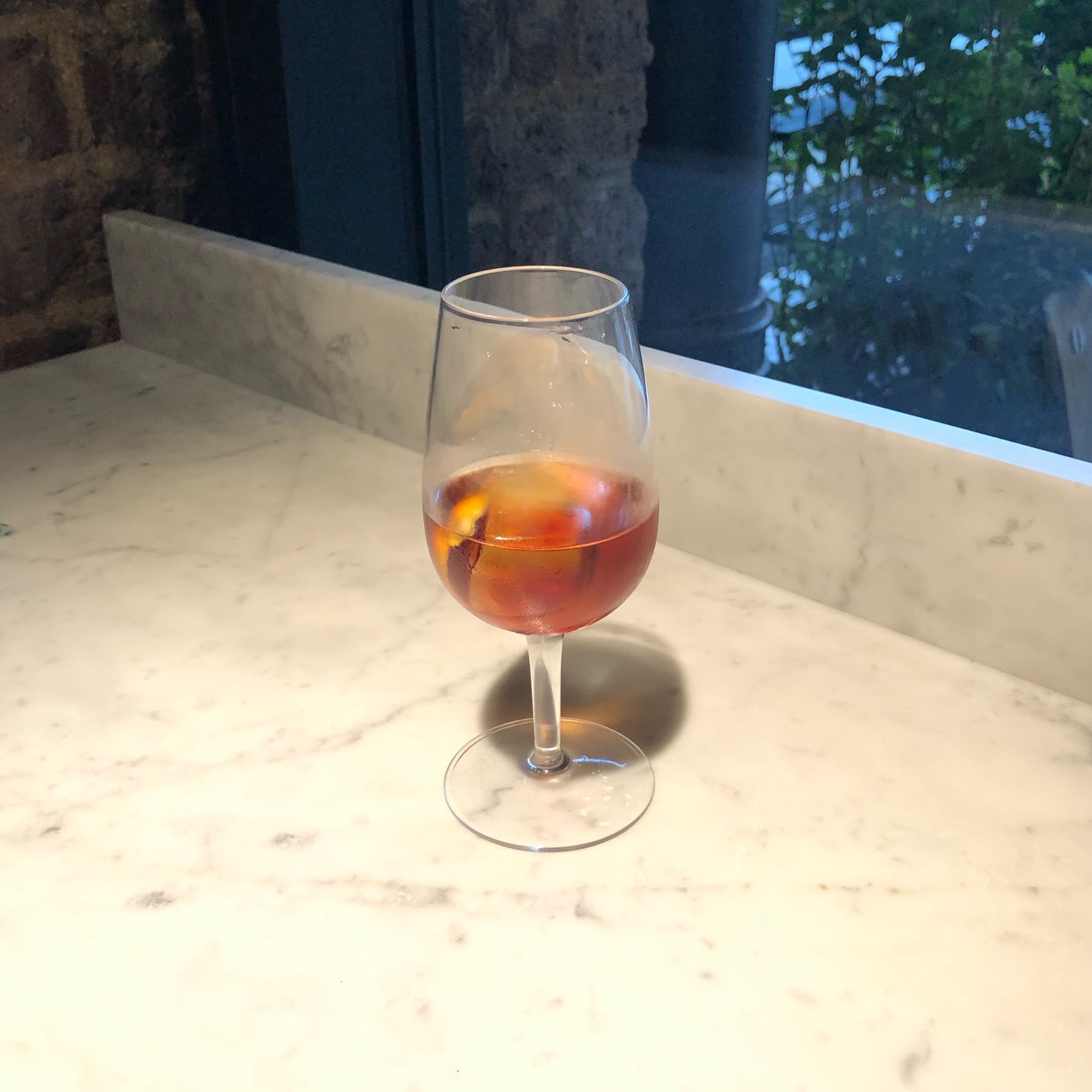 Vermut rosso in a short glass