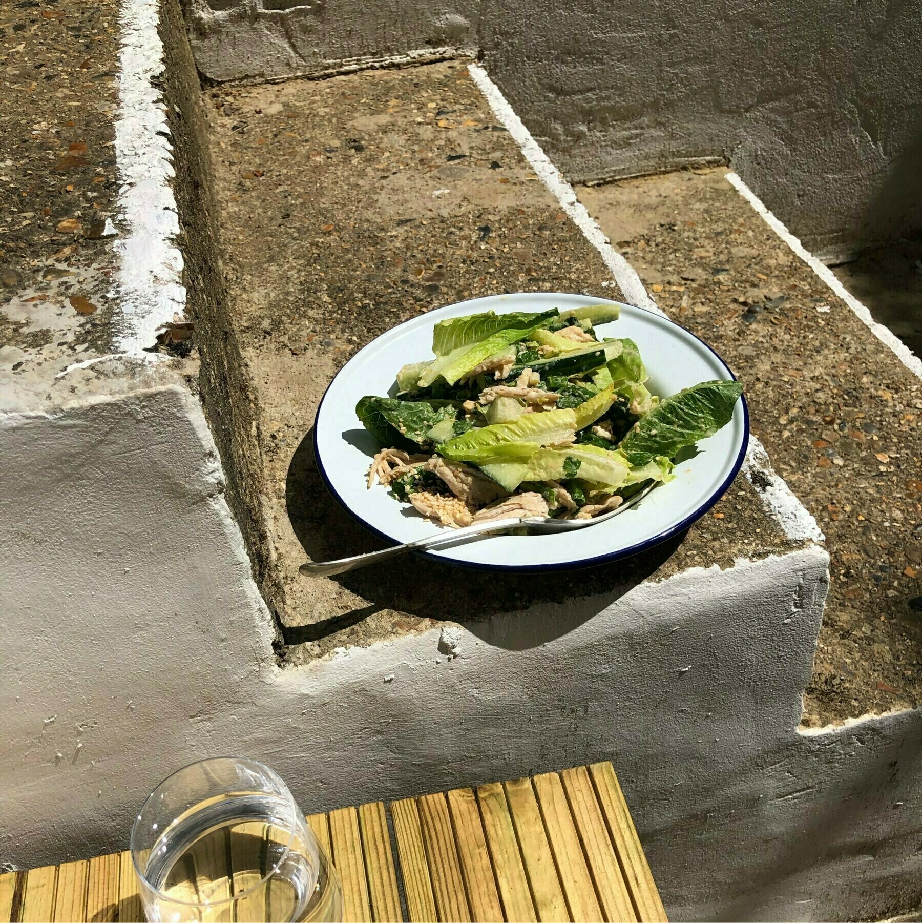 Salad on doorstep