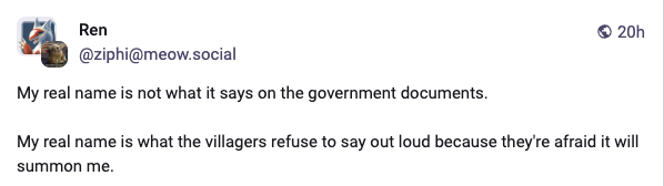 My real name is not what it says on the government documents.