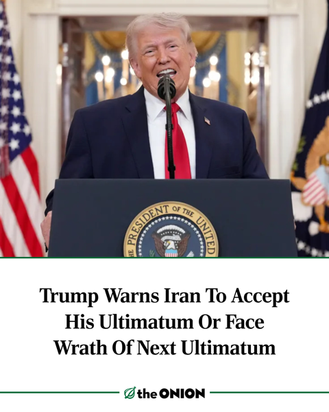 Trump Warns Iran To Accept.