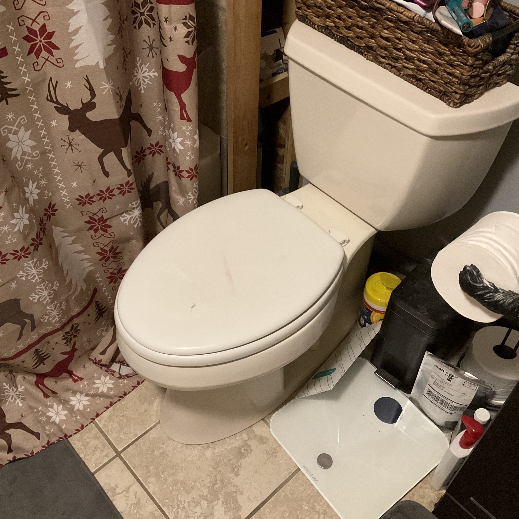 A toilet.