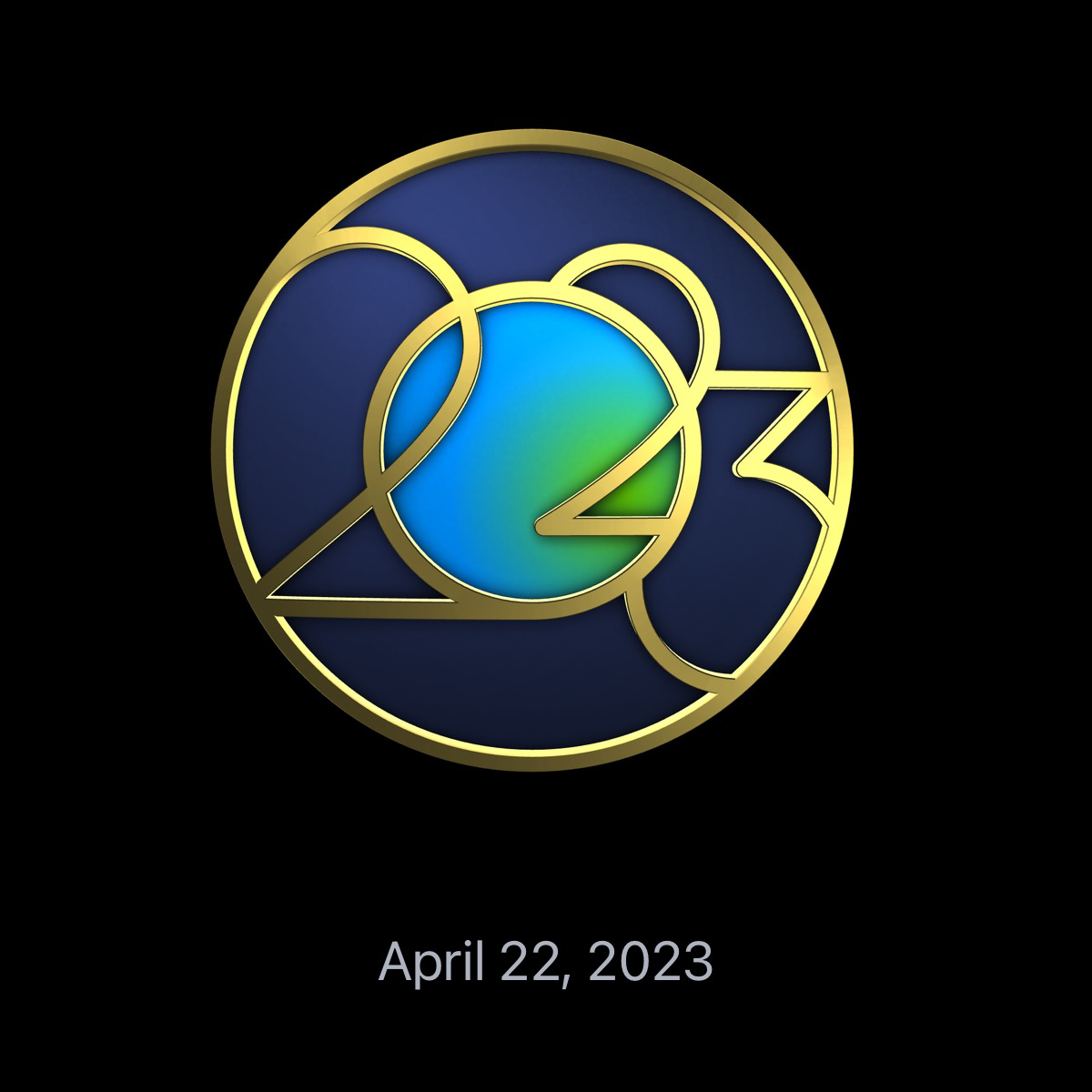 Apple Watch award badge for earth day 2023.