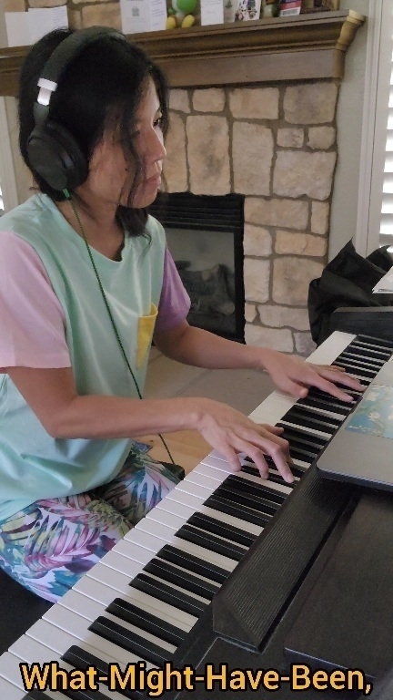 Thumbnail of me playing I'm Not That Girl on the piano