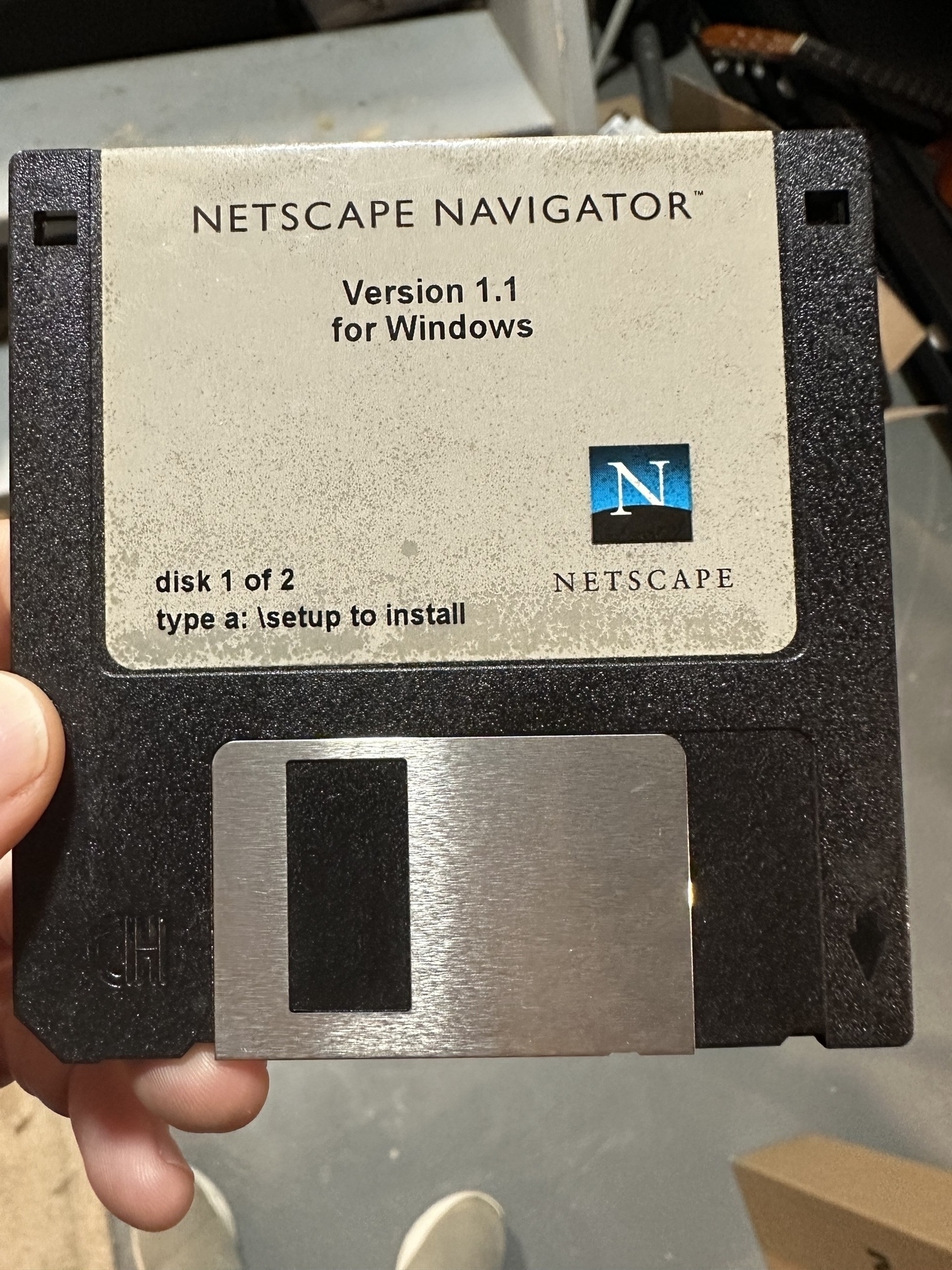 A floppy of Netscape Navigator version 1.1