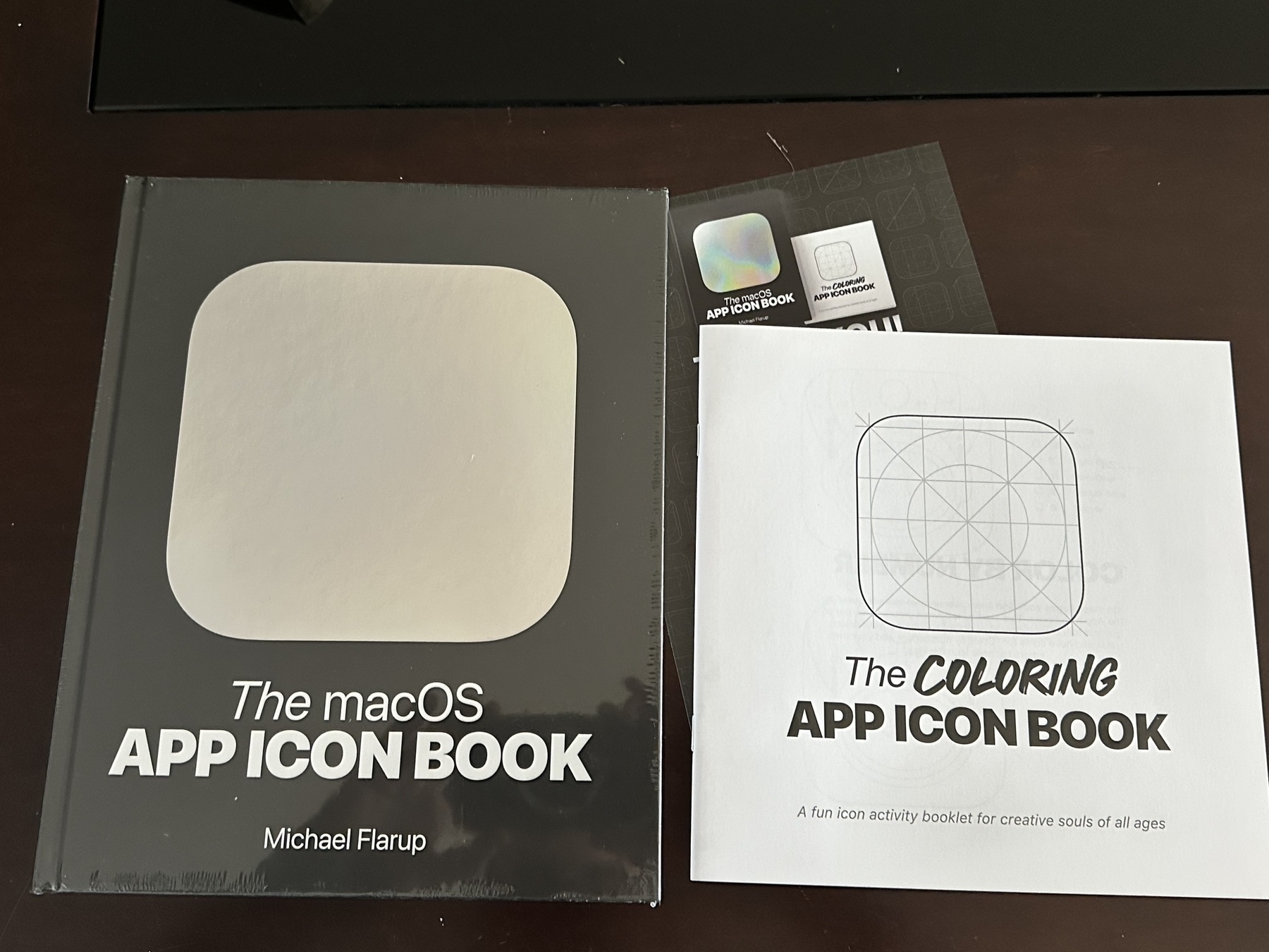 Mac App Icon Book and its colouring booklet