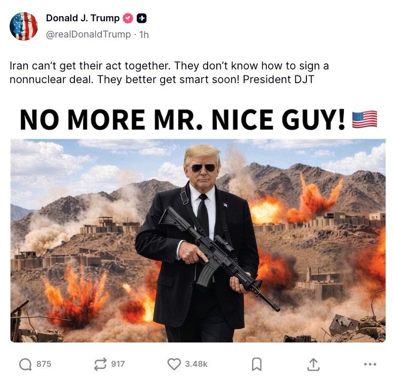 Trump Truth Social post