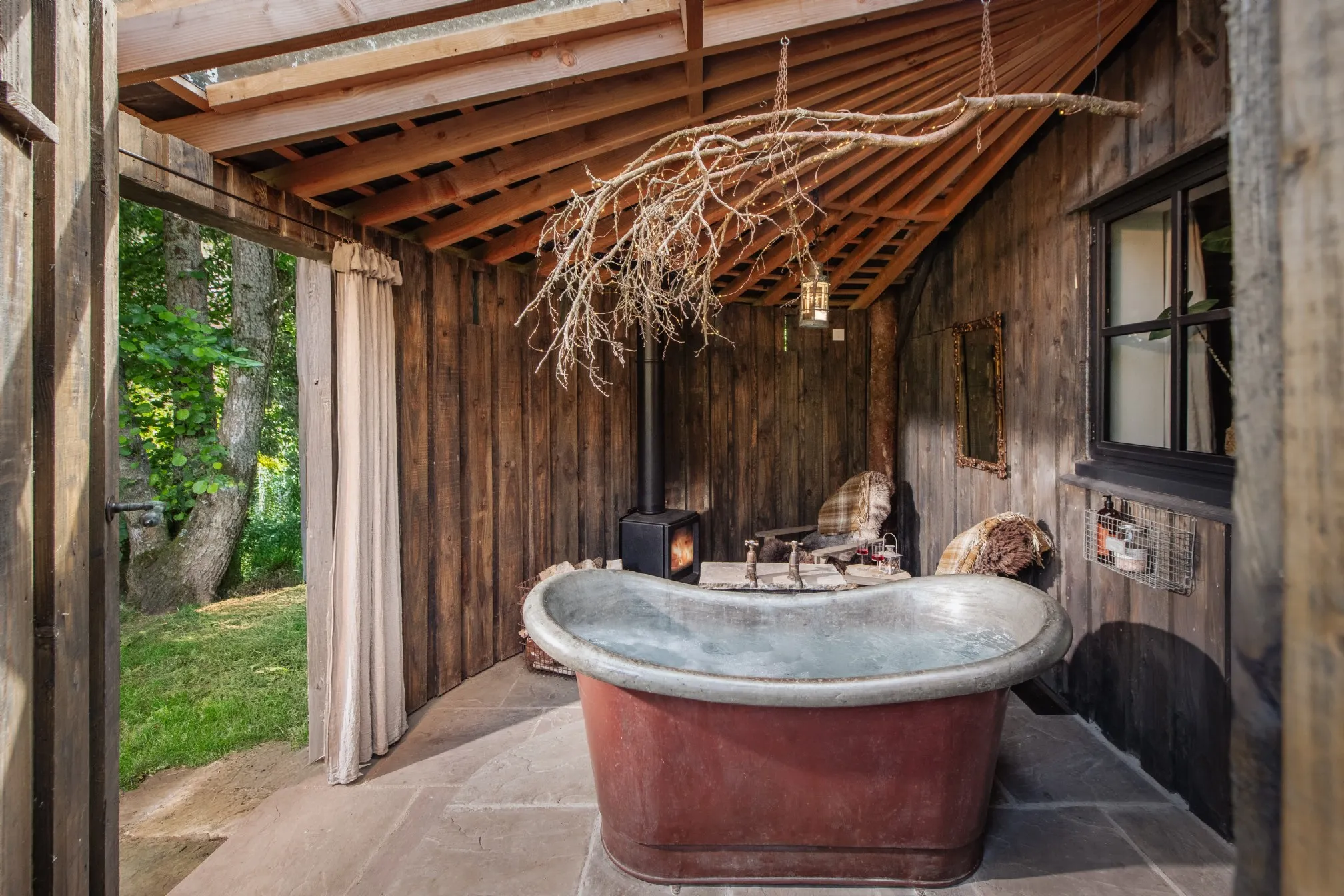 Rustic Outdoor Tub