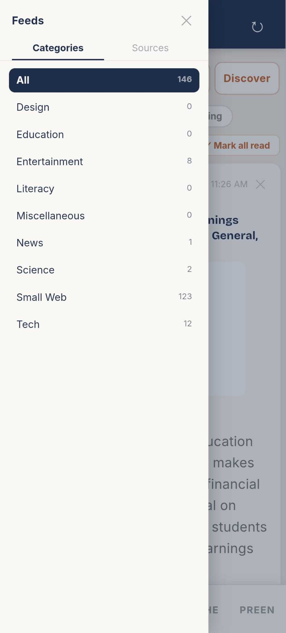Category list
