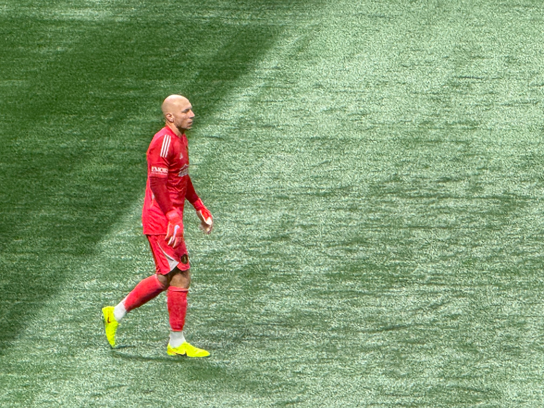 In-game shot of Brad Guzan during his last game