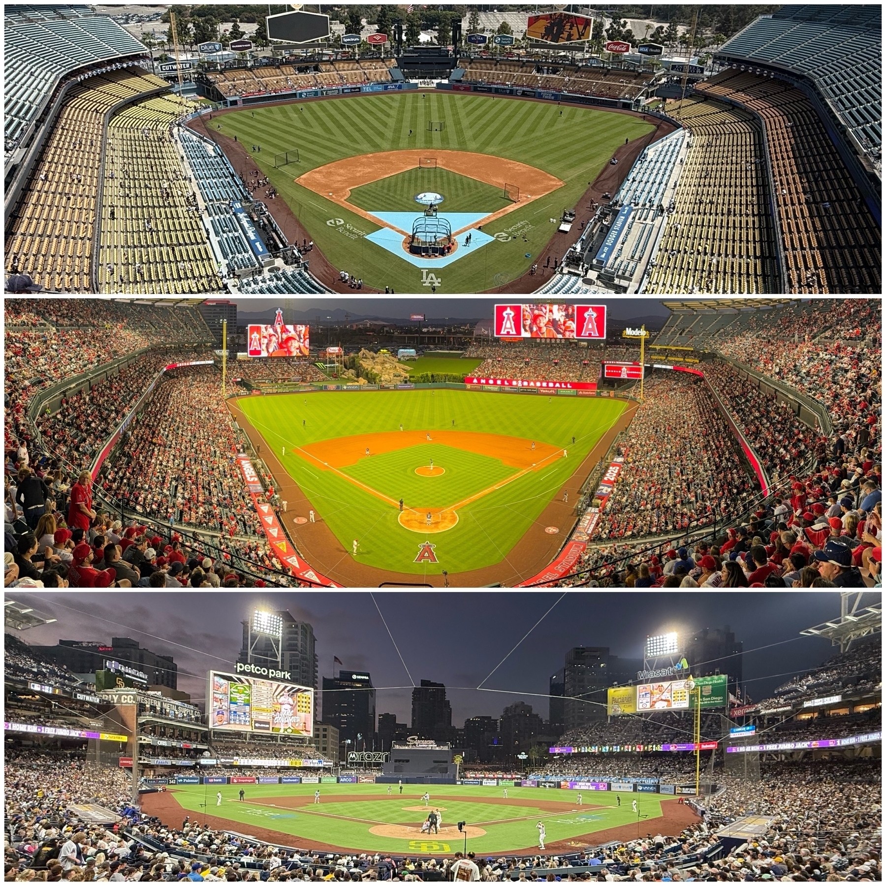 Stadium Pictures from LA, Anaheim, and San Diego