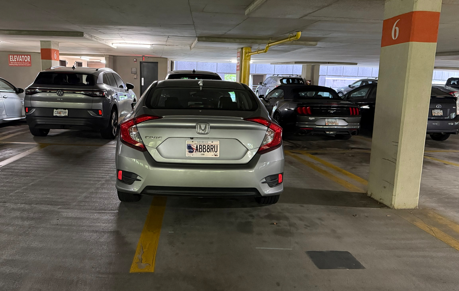 Picture of some asshole parked across two different parking spaces
