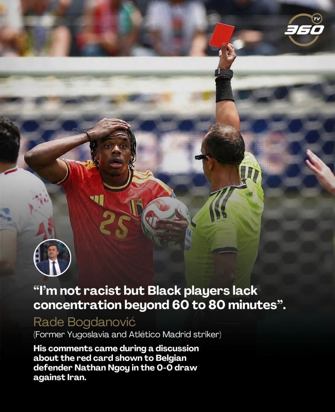 Quote from Rade Boganovic: &ldquo;I&rsquo;m not racist but Black players lack concentration beyond 60 to 80 minutes&rdquo;