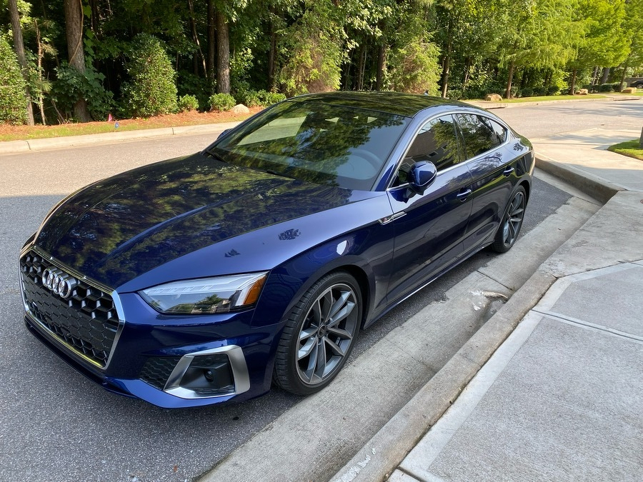 A picture of my old blue Audi A5