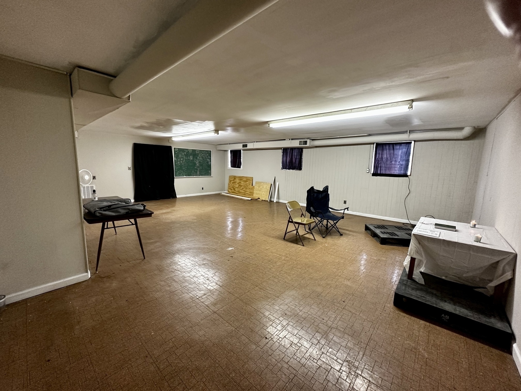 Empty basement room. 