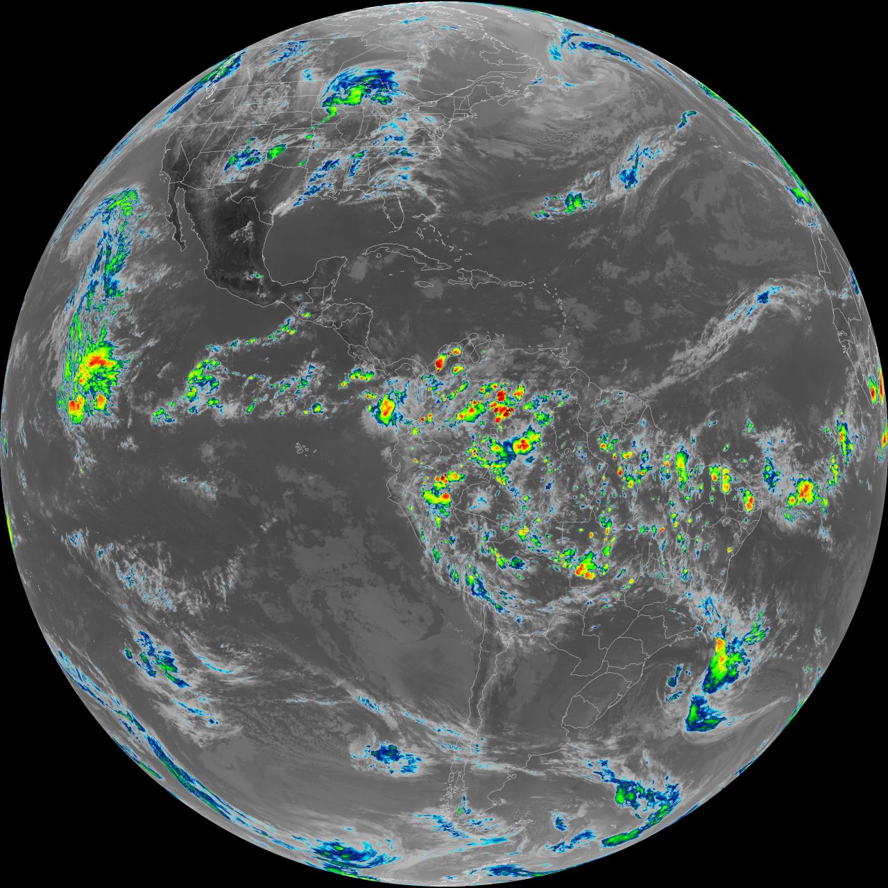 Full disk image recieved from GOES 16.
