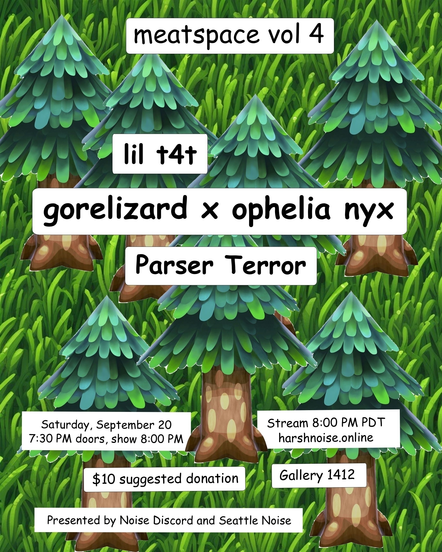 flyer for meatspace vol 4