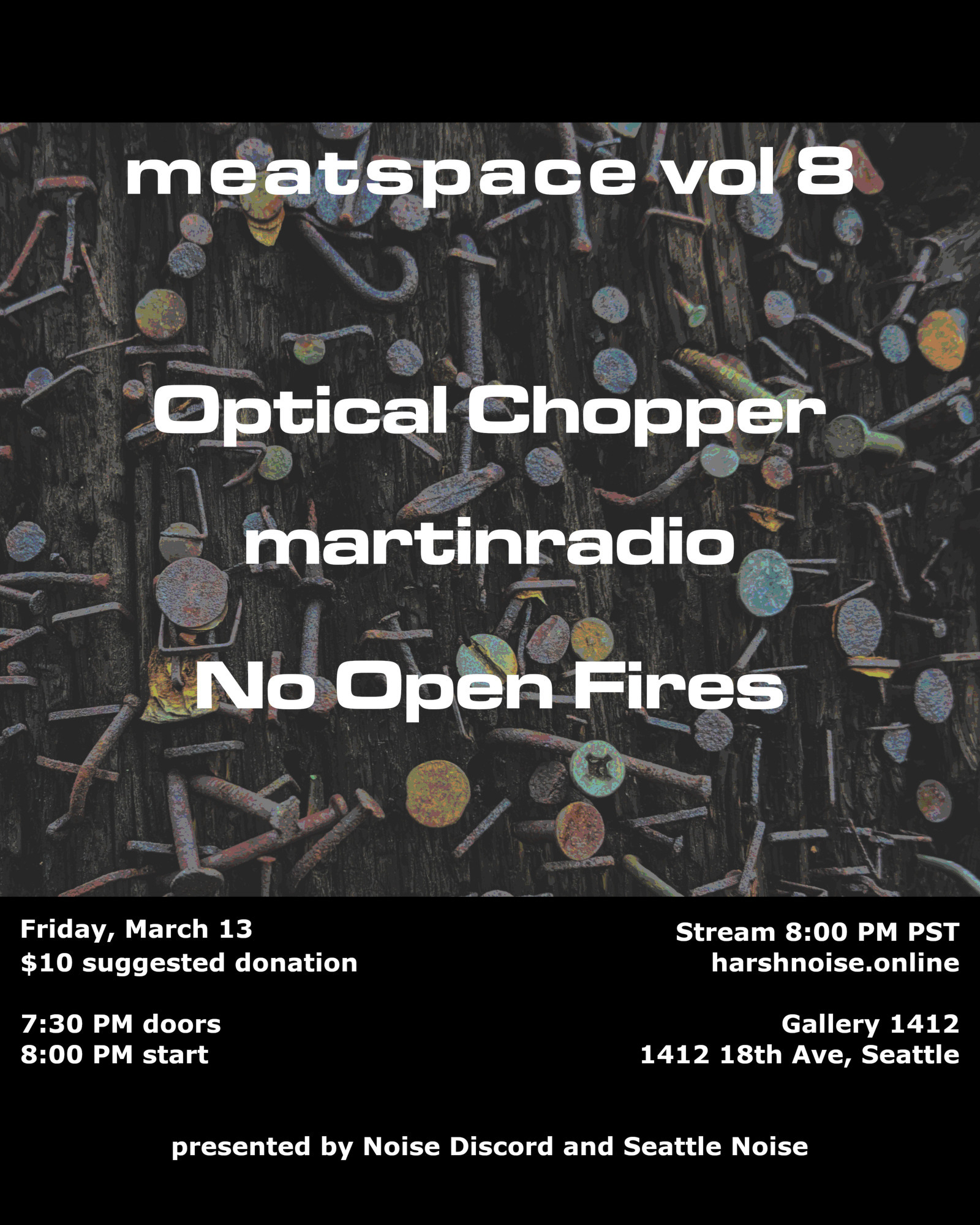 flyer for meatspace vol 8
