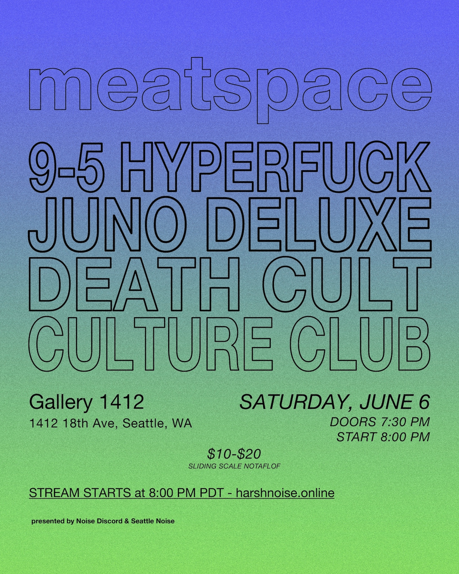 flyer for meatspace pride
