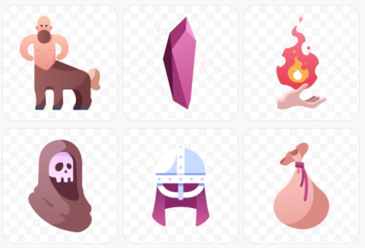 Six  Role Playing Icons by Chanut. C.C. by 3.0