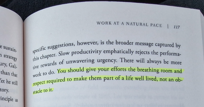 A highlighted quote from a book by Val Newport 