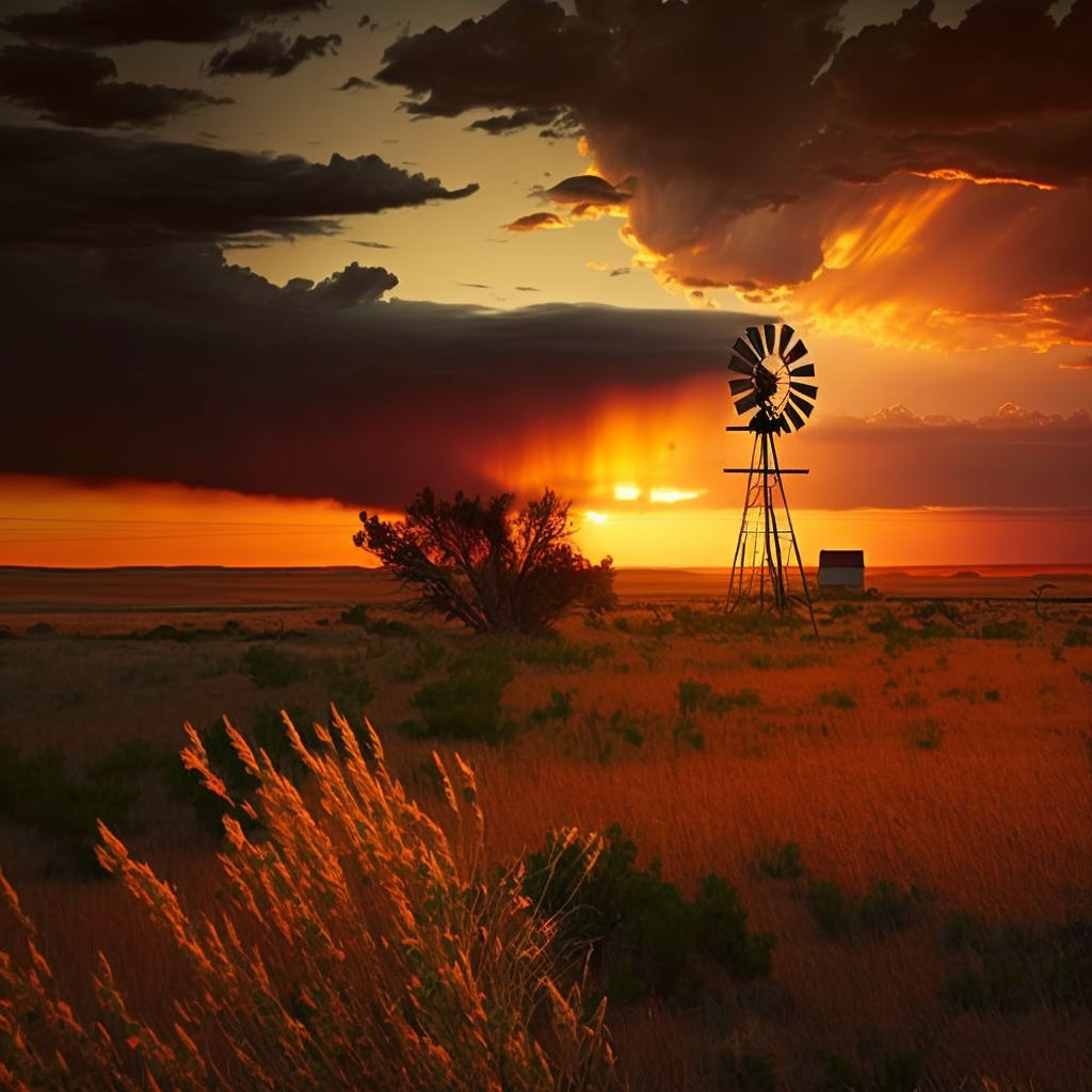 Great Plains sunset.