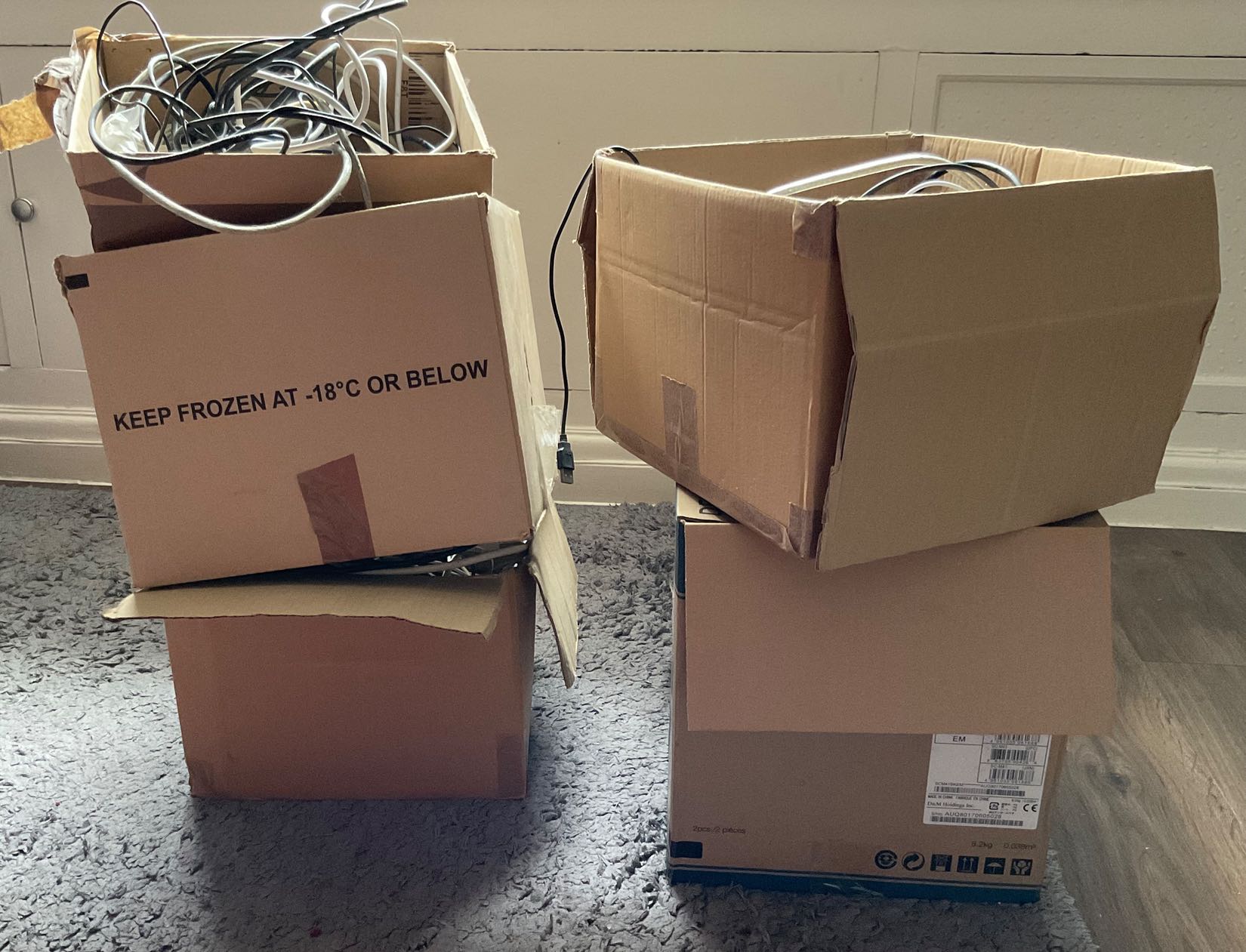 Boxes of wires