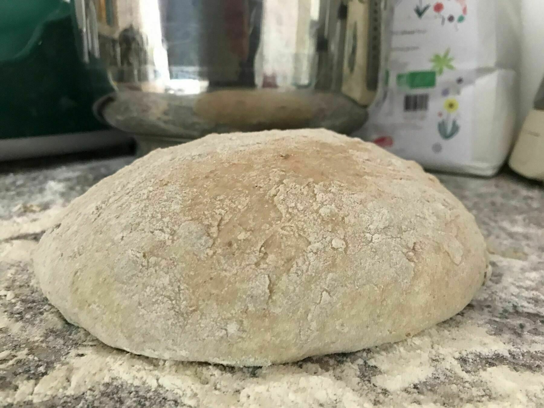 Bread dough resting before being shaped into a loaf