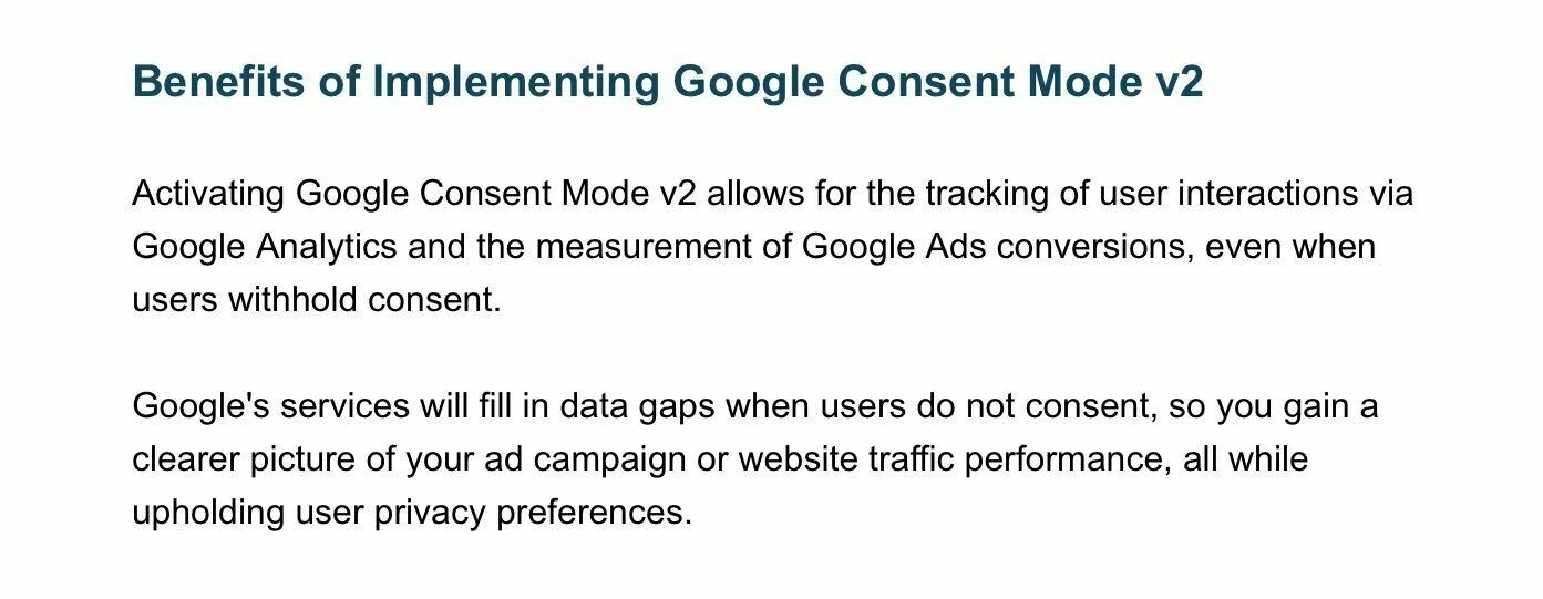 Screenshot from an email explaining that Google will still track you regardless of your privacy preferences.