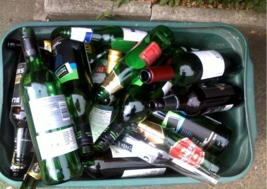 Glass recycling crate. 