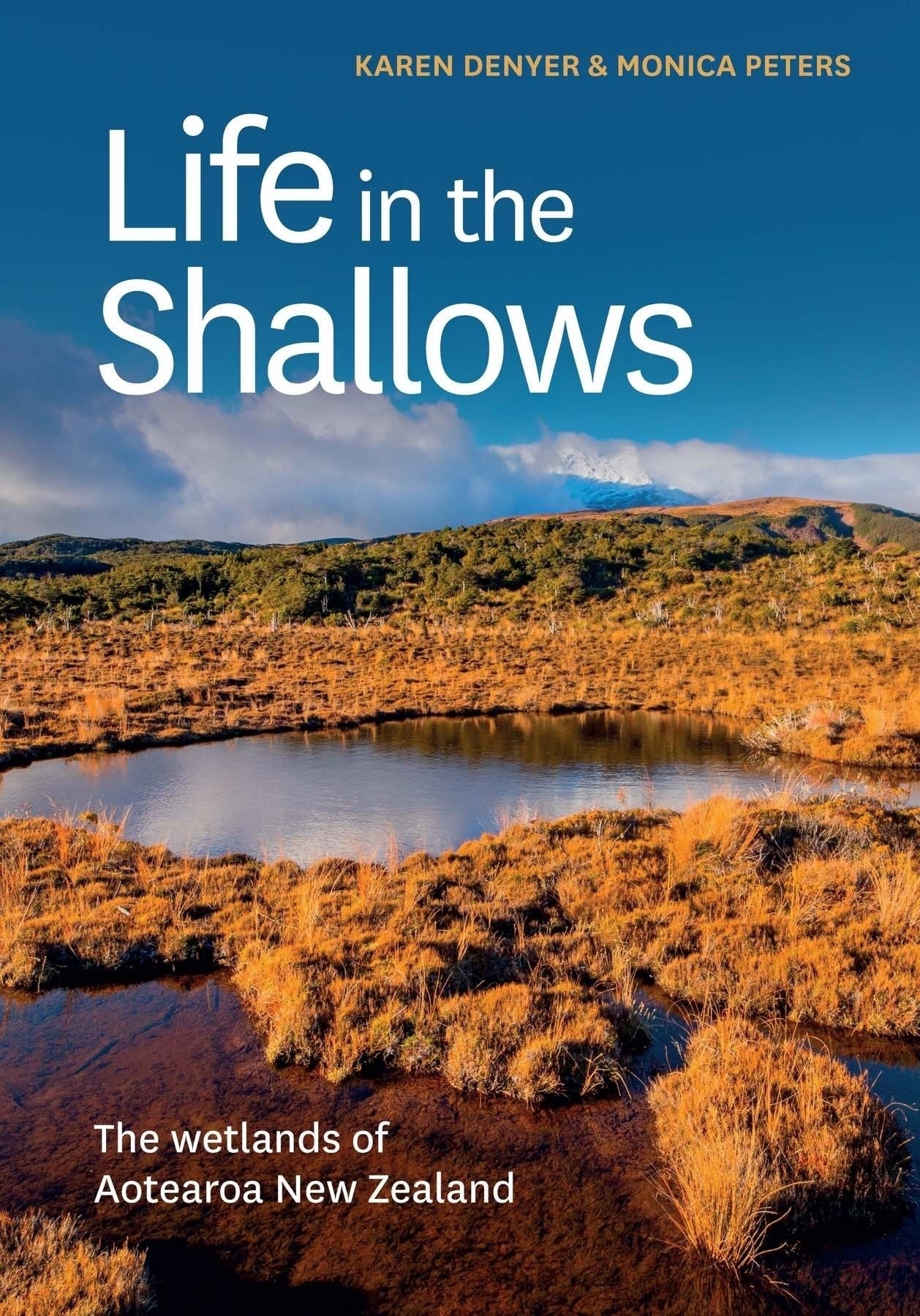 Book cover: Life in the Shallows The wetlands of Aotearoa New Zealand. 