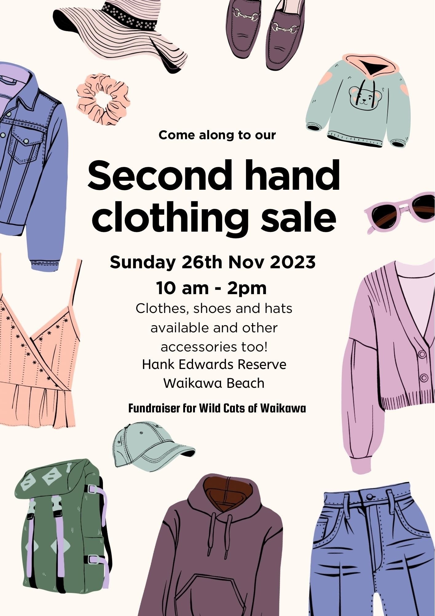 Clothing sale poster. 