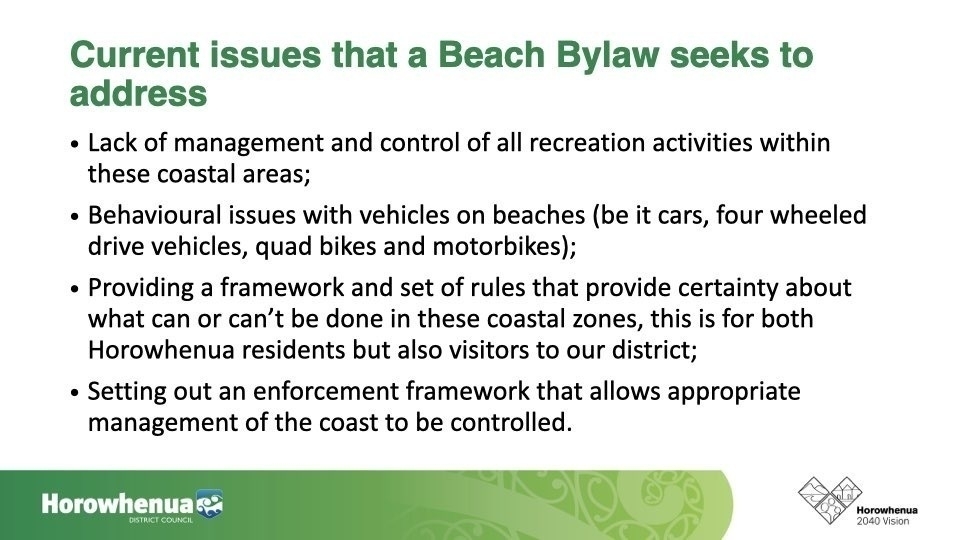 Slide from the Beach Bylaw workshop. 
