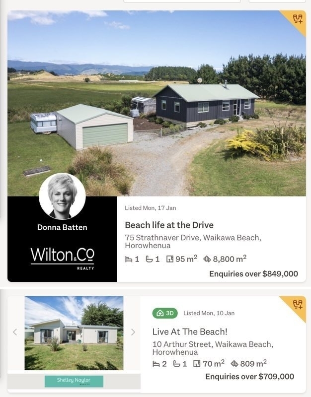 Screenshot from two properties for sale at time of writing. 