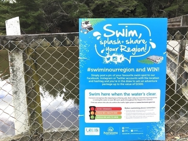 Swim spot notice. 